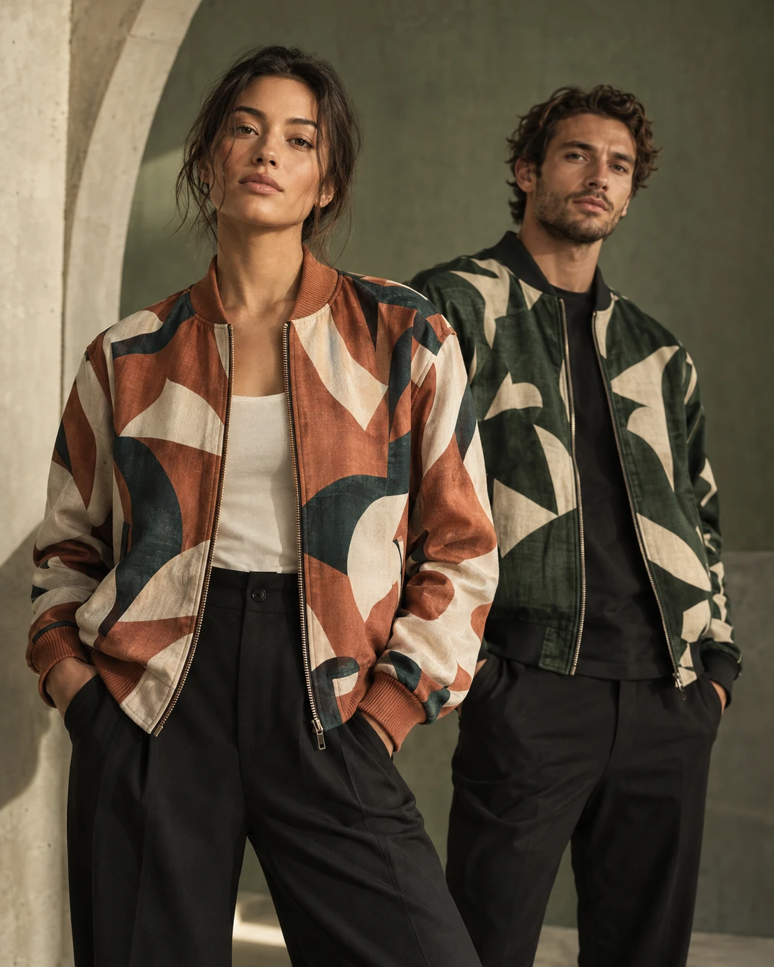 Women’s and men’s jackets from More Than Garments