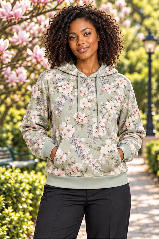 Women Bloom Hoodie — front view